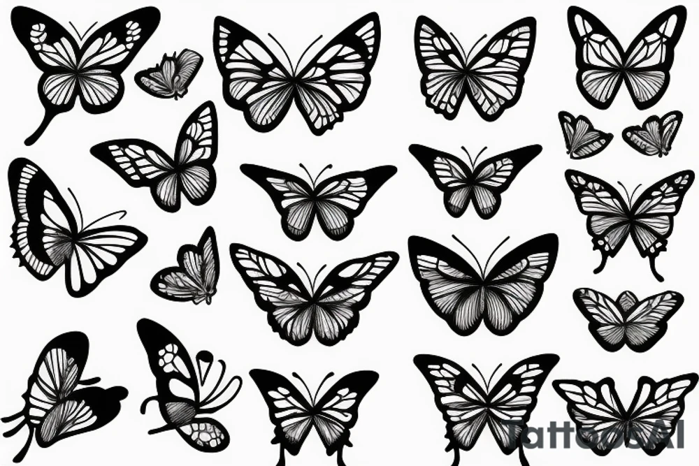 Butterfly flower mandale tattoo idea