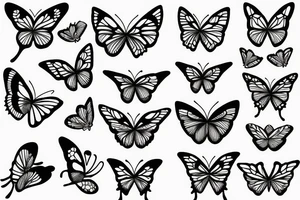 Butterfly flower mandale tattoo idea