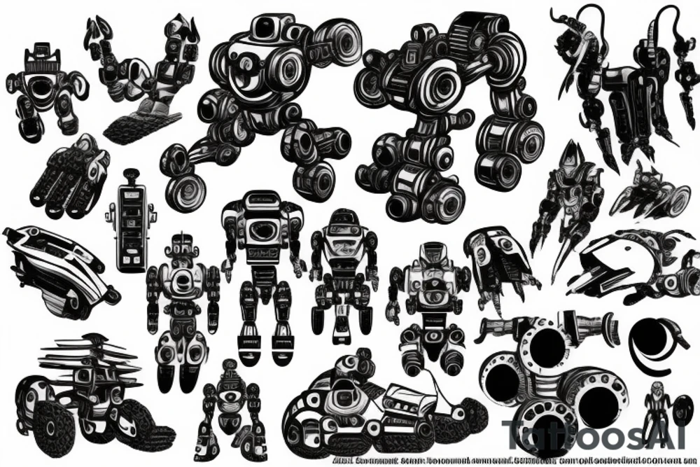 Mecha robot tattoo idea