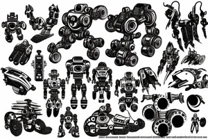 Mecha robot tattoo idea