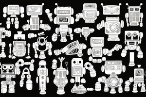 Mecha robot tattoo idea