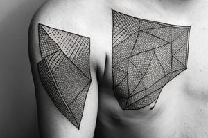 Silver whale drawing a rhombus in the afternoon tattoo idea