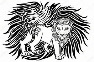 White lion saying to a human: "you are my sunshine" tattoo idea