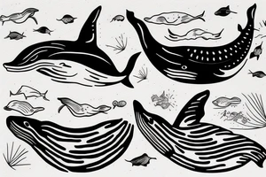 whale in the afternoon tattoo idea