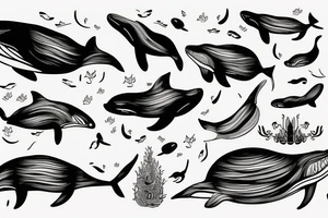 whale in the afternoon tattoo idea