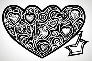 Tombstone with a heart tattoo idea