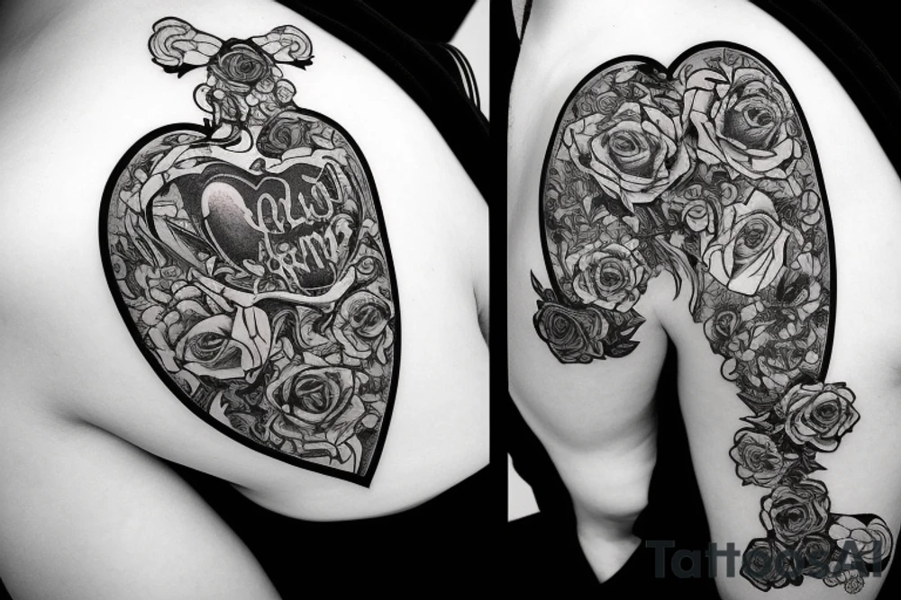 Tombstone with my heart on it tattoo idea