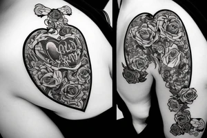 Tombstone with my heart on it tattoo idea