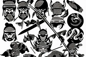 Japan, Samurai, Katana tattoo idea