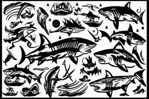 Vikings ship Shark tattoo idea