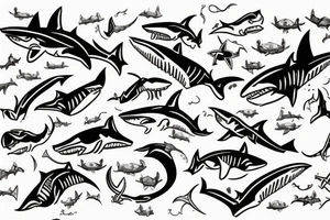 Vikings ship Shark tattoo idea