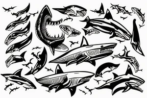 Vikings ship Shark tattoo idea
