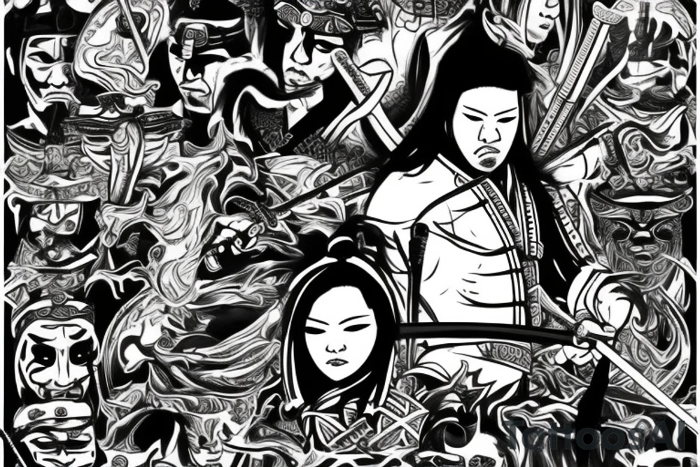Samurai, Katana tattoo idea
