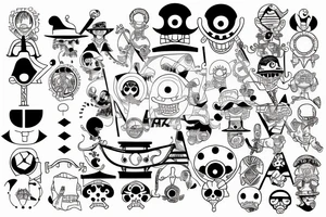 One Piece charakter's symbols tattoo idea