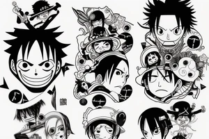 Luffy and Itachi tattoo idea