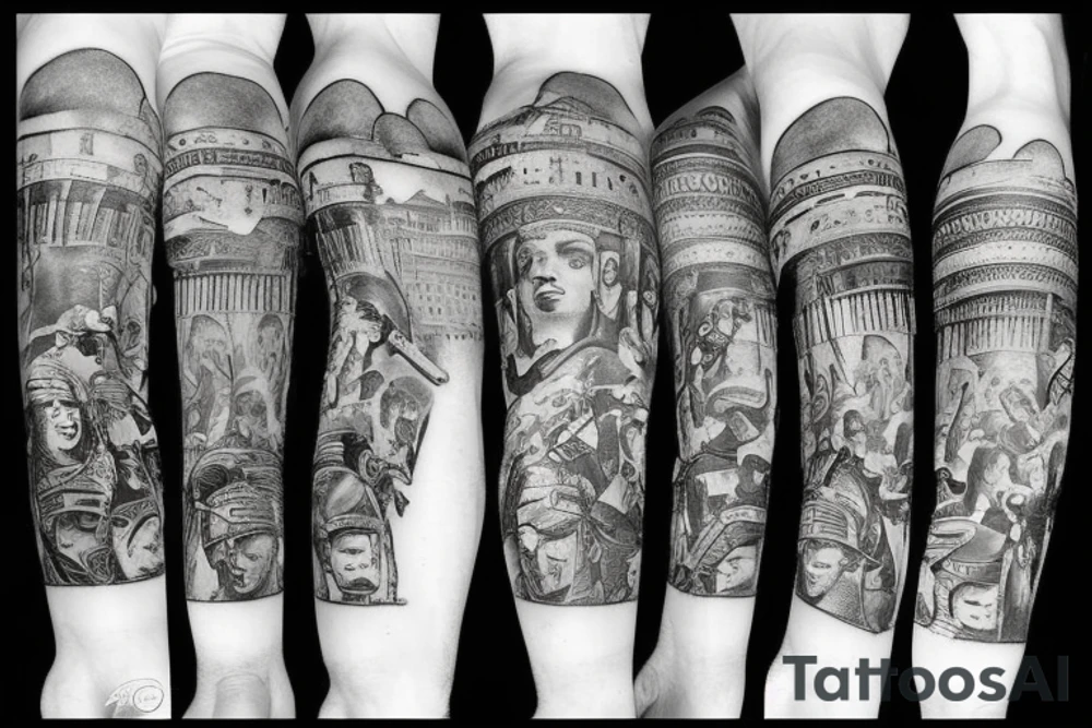 Rome soldier tattoo idea