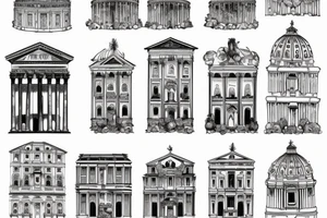 Rome architecture tattoo idea