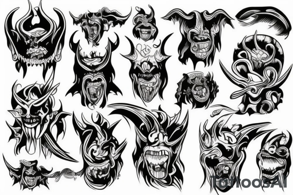 Funny demon tattoo idea