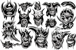 Funny demon tattoo idea