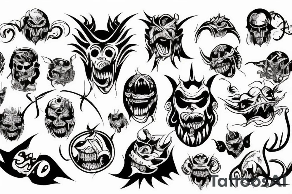 Funny demon tattoo idea