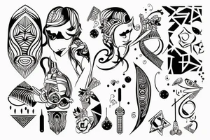 Małe lwiątko trzymające pająka w buzi tattoo idea