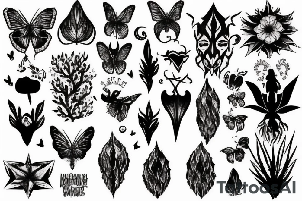 Gothic Nature tattoo idea
