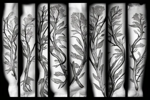 Bird on branch tattoo idea