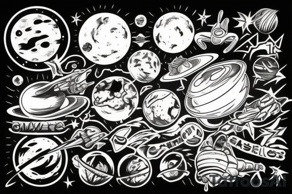 Earth planet tattoo idea