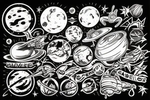 Earth planet tattoo idea