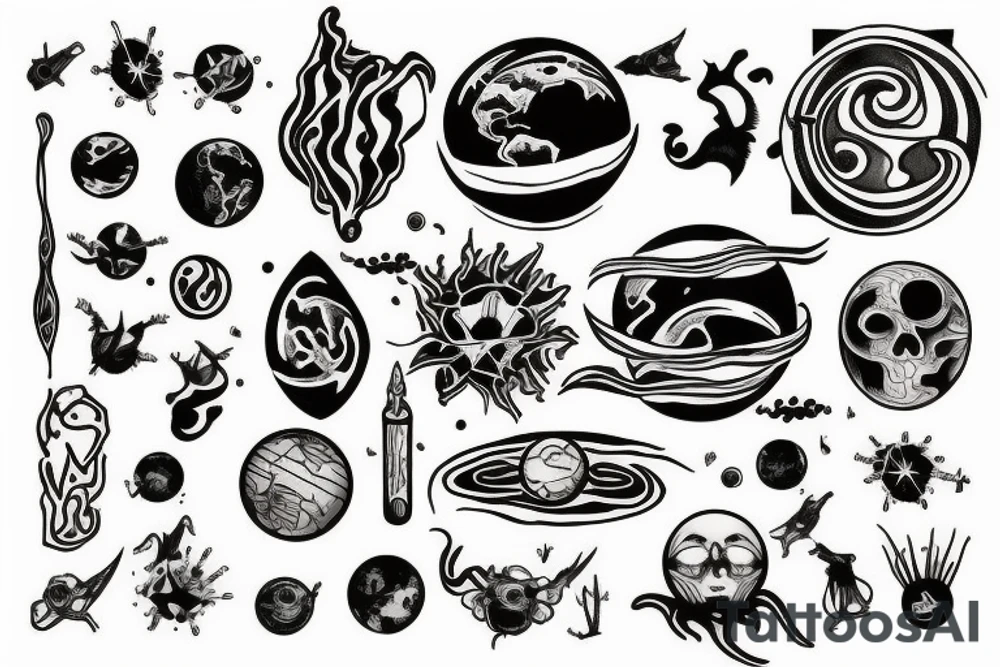 Earth planet tattoo idea