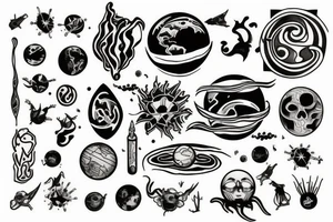 Earth planet tattoo idea