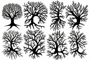 Tree with roots tattoo idea