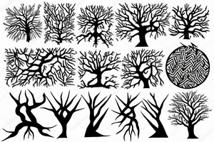 Tree with roots tattoo idea