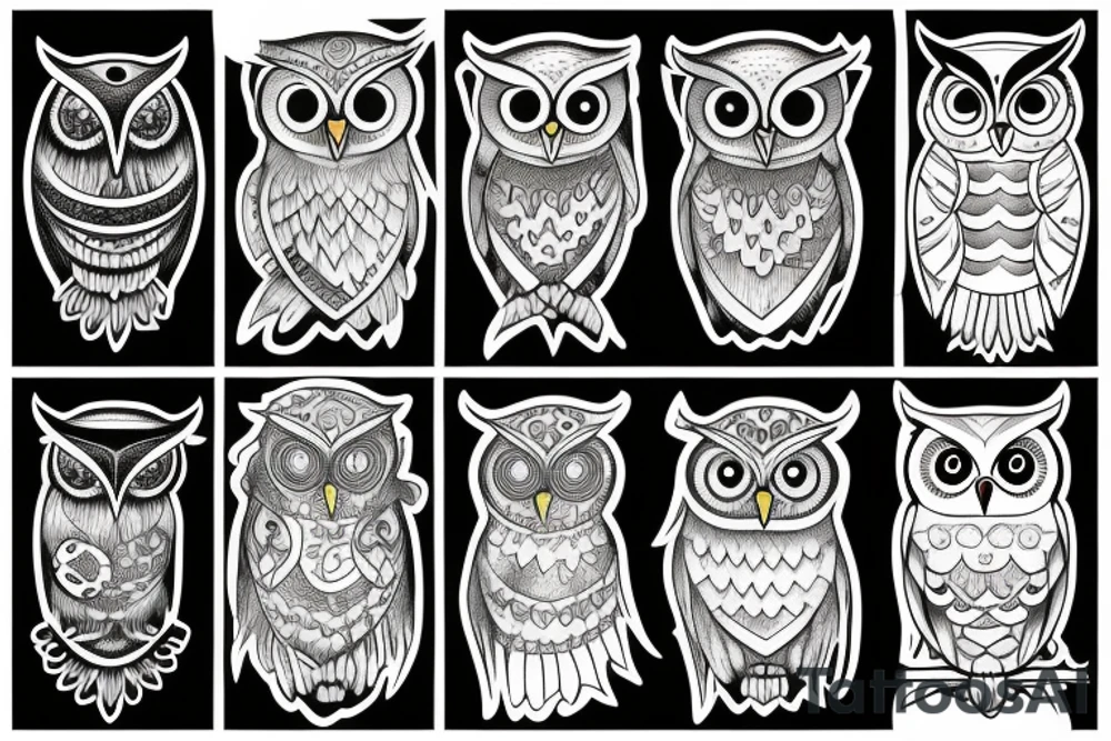 Owl with shadow tattoo idea