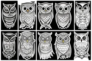 Owl with shadow tattoo idea