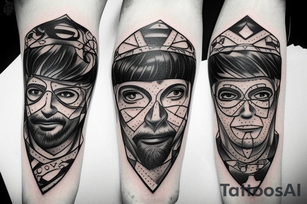 Picture of my two douthers made by dots. tattoo idea