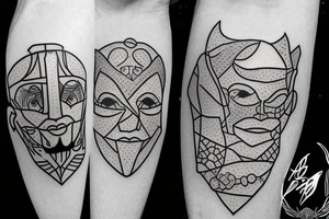 Picture of my two douthers made by dots. tattoo idea