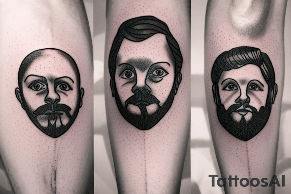 Picture of my two douthers made by dots. tattoo idea