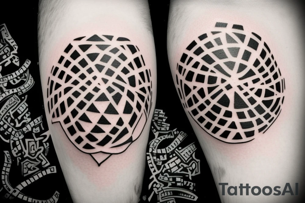 Picture of my two douthers made by dots. tattoo idea