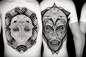 Picture of my two douthers made by dots. tattoo idea