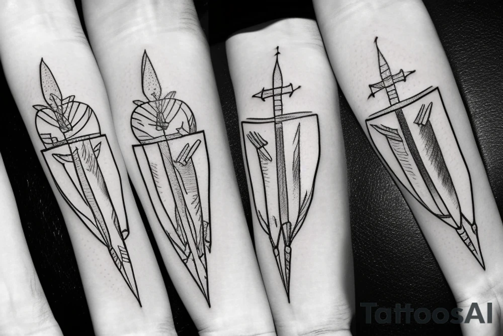 Saint Sebastian arrows twink tattoo idea
