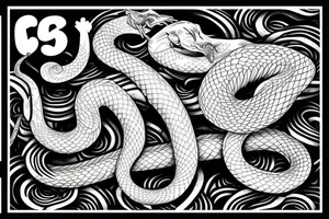 the serpent coming out of death tattoo idea