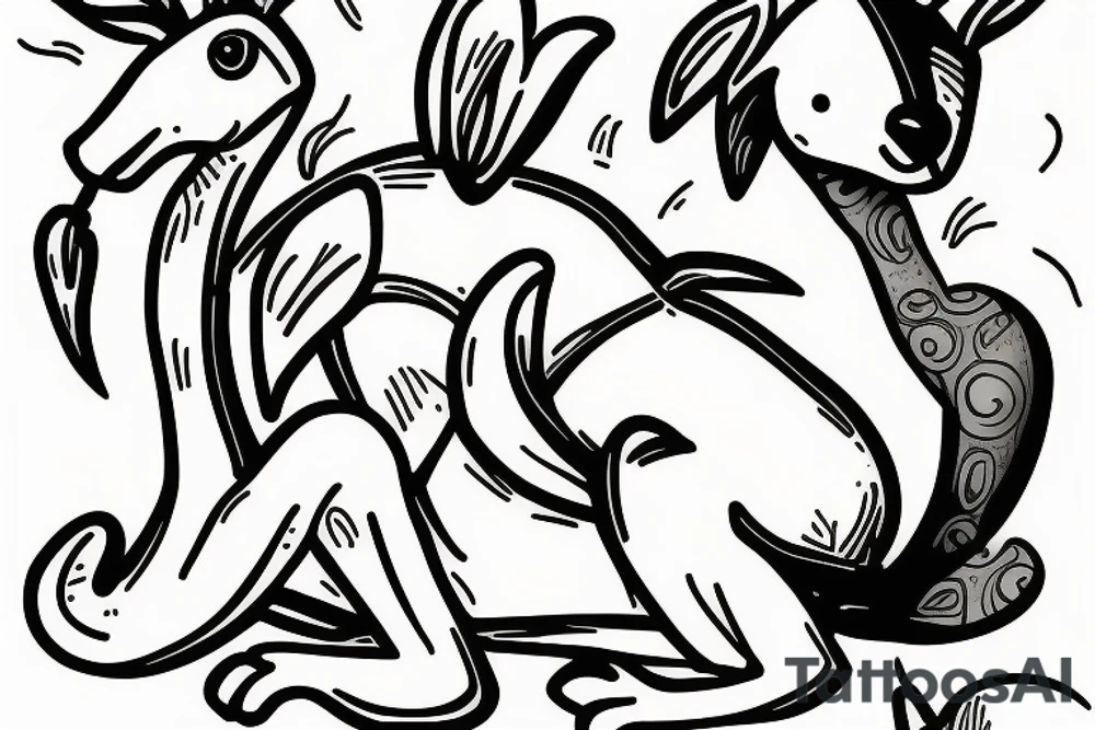 Kangaroo tattoo idea