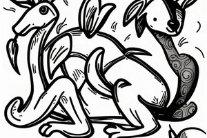 Kangaroo tattoo idea