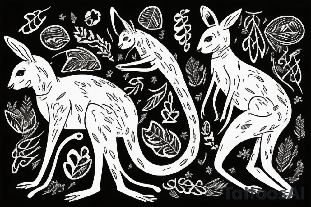 Kangaroo tattoo idea