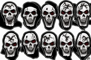 horror reaper tattoo idea