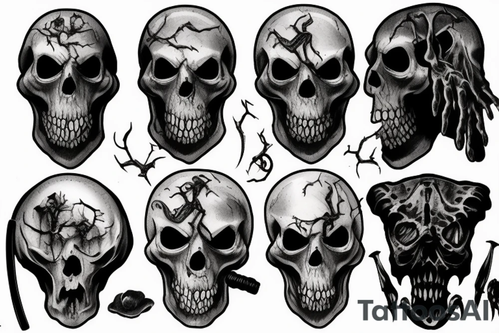 horror reaper tattoo idea