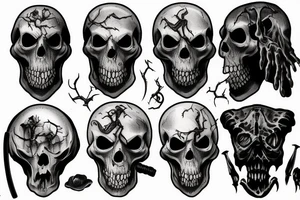 horror reaper tattoo idea