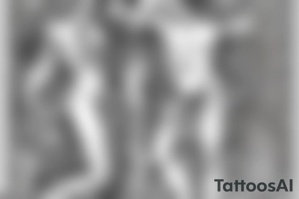visualization of Aphrodite and Dionysus from greek mythology tattoo idea