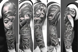Greek mythology tattoo. Half sleeve. tattoo idea